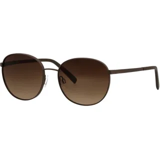 Sonnenbrille MARC O'POLO "505115", Damen, chocolate matt, metallic, klassisch, Brillen, Form rund, Logoschriftzug auf Bügel und Glas, Polyamid UV 400