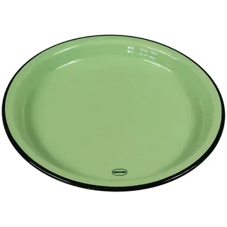 Capventure Teller Teller Kuchenteller Frühstücksteller 22cm Keramik in Emaille-Optik grün