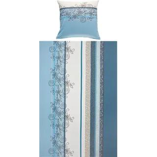 Erwin Müller Feinbiber Bettwäsche blau (135x200+80x80cm)