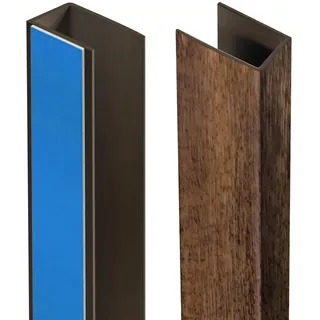 schattenfreu.de Rollo U Führungsschiene (Paar) – Rollos Seitenführung, Schienen für Verdunklungsrollo, Kassettenrollo, Thermo-Rollo, in 10-240 cm Länge, Kunststoff, Helles Holz