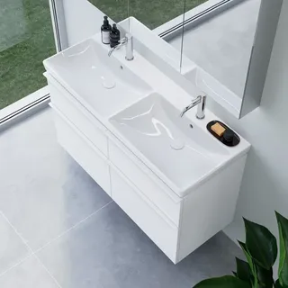 Villeroy & Boch Avento Doppelwaschtisch, evineo ineo4 Unterschrank B: 120 cm, 4 Auszüge, mit Griff,, 4A23CKR1+BE0811WM,
