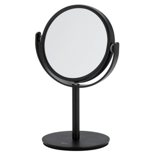kela Kosmetikspiegel SELENA, Ø 8 x H 15 cm, Schwarz, Metall, Drehbar, mit Standfuß, 1/10-fach vergrößernd schwarz