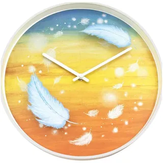 Nextime, Wanduhr, 3311 - Wanduhr "Feathers", Lautlos, Mehrfarbig, Kunststoff, 30 cm (30 cm)