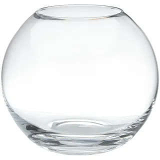 Leonardo Boccia Glasvase rund, kugelförmige Deko-Vase in klassischem Stil aus Klarglas, Tischvase in modernem Design, Höhe: 13 cm, Durchmesser 15 cm, 1,6 l, 019007