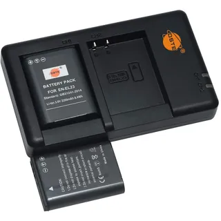 EN-EL23 (2 Stück) Wiederaufladbarer Akku Ersatzakku und Dual Ladegerät Kompatibel mit Coolpix P600, P610, P610s, P900, P900s, S810c, B700