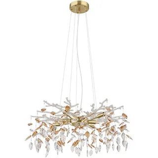 GLOBO Lighting Hängeleuchte, Gold, Glas, 61x120x61 cm, Lampen & Leuchten, Innenbeleuchtung, Hängelampen, Kronleuchter
