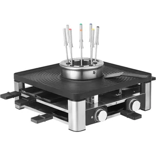 WMF Lumero 3in1 Gourmet Station Raclette Fondue 8 Personen 1800W edelstahl matt