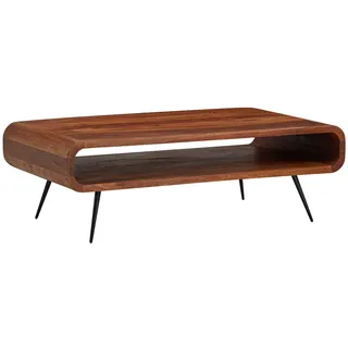 FineBuy Couchtisch Sheesham Braun 90 x 55 x 30 cm
