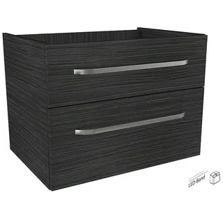 Camargue Star Waschtischunterschrank  (70 x 49 x 53 cm, Dark Oak, Mit Beleuchtung)