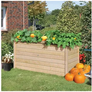 Karibu Hochbeet 2 254 x 94 x 92 cm natur