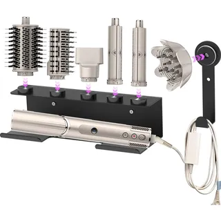 Wandhalterung für Shark Flex Style, Haartrocknerhalter, kompatibel mit Shark FlexStyle, Lockenstab Organizer, Rack mit Kordelaufhänger für Zubehör, Lockenwickler, Bürsten, Diffusor und Aufsätze