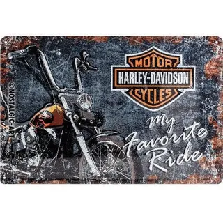 Nostalgic-Art Blechschild 20 x 30 "Harley-Davidson Favourite Ride" - Motorradzubehör - Geschenkideen