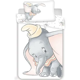 Jerry Fabrics Disney Bettwäsche Set Dumbo 100 x 135 Bettdecke + 40 x 60 cm 100% Baumwolle