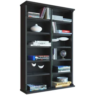 VCM Wandregal 60 x 18 x 92 cm Schwarz