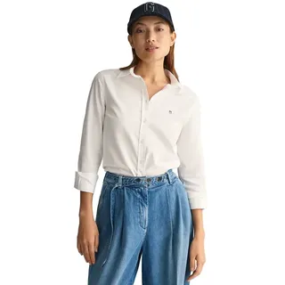 GANT Slim Stretch Oxford Langarmhemd White 40