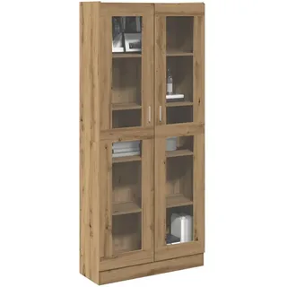 Vitrinenschrank Bücherschrank Standvitrine Vitrine Schrank Holzwerkstoff vidaXL