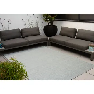 Steffensmeier Outdoor Teppich Visby | Für Balkon und Terasse | Uni Türkis, Größe: 200x290 cm