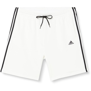 adidas Men Essentials Fleece 3-Streifen Shorts, XXL Weiß