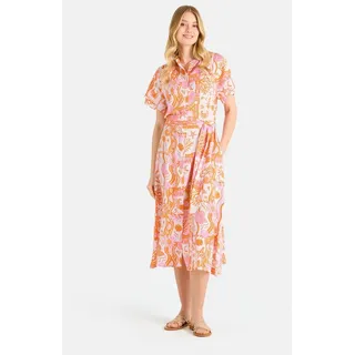 Lieblingsstück Midikleid ElnaL mit Taillengürtel, kragenlos bunt S (36)
