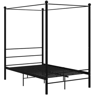 Festnight Himmelbett 140x200 cm Metallbett Ehebett Doppelbett Bettgestell Metall Bett Bettrahmen Schlafzimmerbett