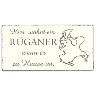 TÜRSCHILD Dekoschild « INSEL RÜGEN » Vintage Holzschild Schild Ostsee Urlaub Ferien