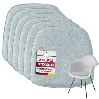 easy and green Sitzkissen Filz Eckig aus Wollfilz - Made in Germany - Stuhlkissen mit Wolle für EIN angenehmes Sitzgefühl