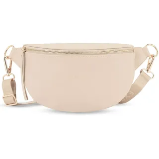 Expatrié Bauchtasche Damen Beige - Alice Small - Gürteltasche für Festival, Reisen & Alltag aus Veganem Leder - Brusttasche Stylisch - Wasserabweisend