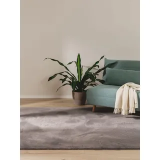 benuta basic Furry Fellteppich 160 x 230 cm Grau