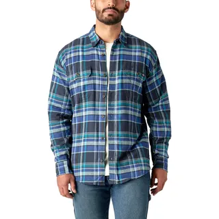 Dickies Herren Flanellhemd mit Langen Ärmeln Hemd mit Button-Down-Kragen (1er Pack) - 4XL