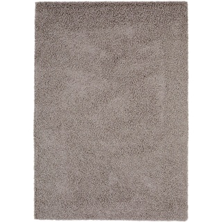 benuta Hochflor Shaggyteppich Swirls Grau 120x170 cm - Langflor Teppich für Wohnzimmer