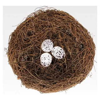 Vogelnest, 7,9 x 3,2 Zoll, künstliche Rattan-Vogelnester zum Basteln mit Eiern, geeignet für Garten, Hof, Zuhause, Feierlichkeiten, Osterdekoration