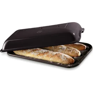 Emile Henry Baguette-Backform Fusain - Schwarz