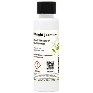 DistrEbution Duftöl Midnight Jasmine Duftstoff für Kerzen & Reed Diffuser