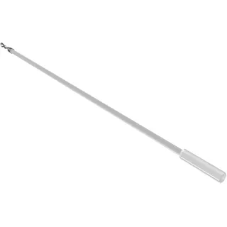 Interdeco Schleuderstäbe/Gardinenstäbe mit Griff (2 Stück) Glasklar aus Kunststoff für Gardinen/Vorhänge, Remus, 75 cm