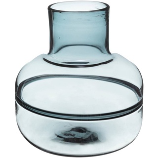 Atmosphera - Flache Vase Line - Glas D. 23-5 cm - Grau