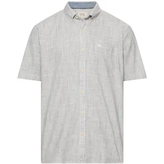 Kurzarmhemd CAMEL ACTIVE, Herren, Gr. 4XL, N-Gr, sanftes weiß, Web, Obermaterial: 100% Baumwolle, meliert, normal hüftbedeckend, Rundhals, Hemden, mit Button-Down-Kragen