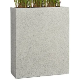 Pflanzwerk® Pflanzkübel DIVIDER Premium Blumenkübel Raumteiler Hochbeet Fiberglas, Fiberglas - Handgefertigt - Rechteckig - Frostbeständig grau 80 cm x 92 cm x 30 cm