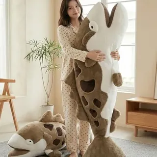 Xiyocadt Fisch Kuscheltier, Große Plüschtier XXL, Kuscheltiere Plüsch Stofftier Kissen Kuscheltiere für Zuhause, Dekoration, Geschenk (60CM)