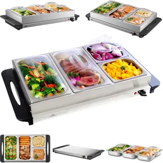 Steinborg Edelstahl Buffetwärmer Speisewärmer BPA-frei 300 Watt