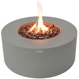 Elementi Feuertisch, Hellgrau, Naturmaterialien, Beton Optik, Zylindrisch, 13,200 W, 87x37x87 cm, CE, Freizeit, Campingzubehör, Feuerschalen