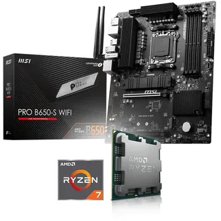 Aufrüst-Kit Bundle Ryzen 7 7700X Prozessor, 32 GB DDR5, MSI PRO B650-S WiFi Mainboard, be Quiet! Pure Rock Slim 2 (zusammengebaut inkl. Bios Update + Funktionskontrolle)