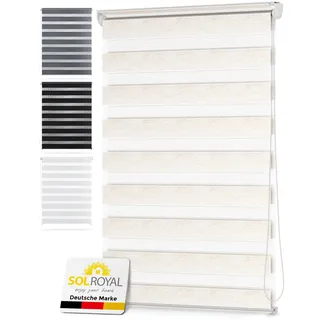 Sol Royal Doppelrollo Klemmfix Fensterrollo für Fenster ohne Bohren Innen | 70x150 cm 70 cm breit Sicht & Sonnenschutz Duo Rollo Rollos für DL2