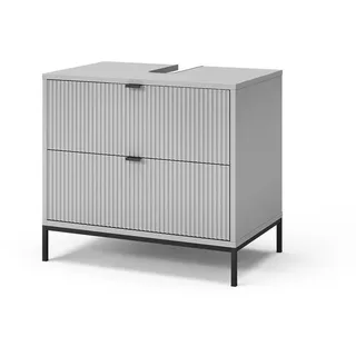 Vicco Waschbeckenunterschrank Eliza Grau 70 x 63 cm mit 2 Schubladen