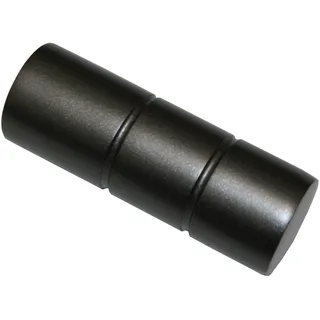 GARDINIA Gardinenstangen-Endstück Zylinder, (2-St), Serie Gardinenstange Kira schwarz