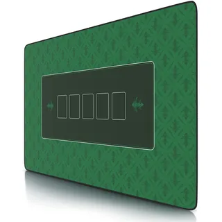 CSL - XXL Deluxe Pokerrmatte 1000x600mm - XXL Poker Unterlage Pokertisch mit Motiv - Tischunterlage Large Size - Pokertischauflage Green
