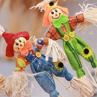4 Niedliche, Stehende Vogelscheuchenstangen, Gartendekoration, Herbst-halloween-dekoration Für Bars Und Einkaufszentren