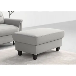 Stauraumhocker SIT & MORE "Farö", silber, B:92cm H:47cm T:61cm, Hocker, mit Stauraum und Federkern und wengefarbenen Füßen