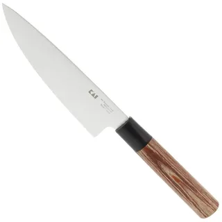 KAI Seki Magoroku Red Wood Kochmesser 15 cm rot/weiß/roségold