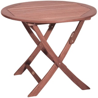 Klapptisch Tisch Gartentisch Holztisch Garten klappbar Holz Rund Ø 90 cm