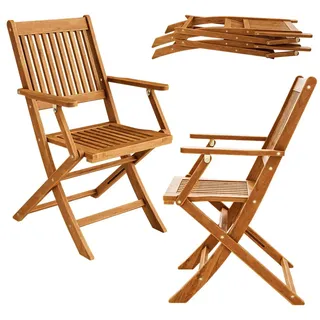 CASARIA Sydney Gartenstuhl 51 x 54 x 92 cm braun 2 St.